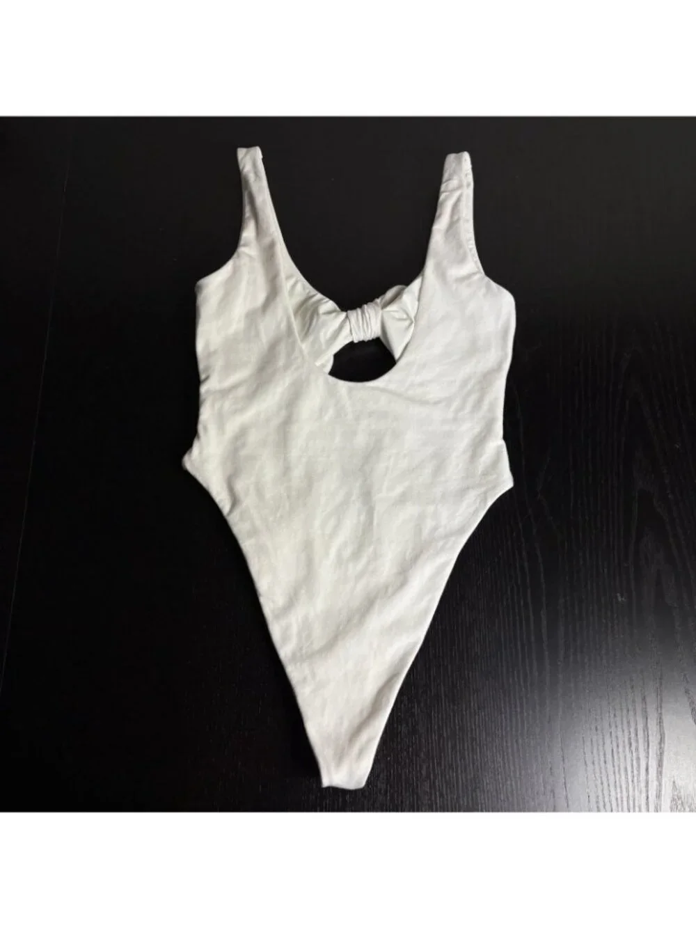 FRANKIES BIKINIS x Pamela Anderson Size M Carbon Skimpy One Piece Swimsuit White